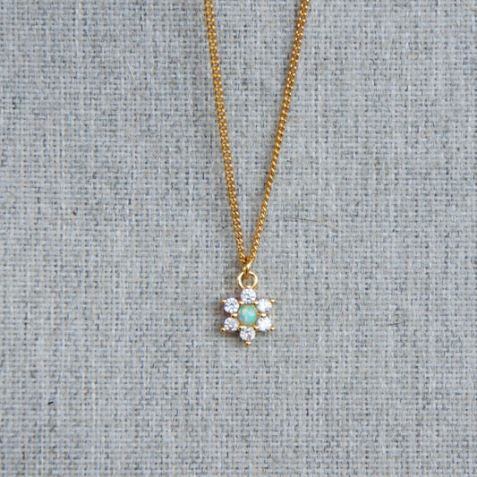 Tiny Mint Opal Necklace Charm Necklace Minimalist Necklace Layering Necklace Gift Simple Dainty Gold Necklace for Women Tiny Necklace Choker