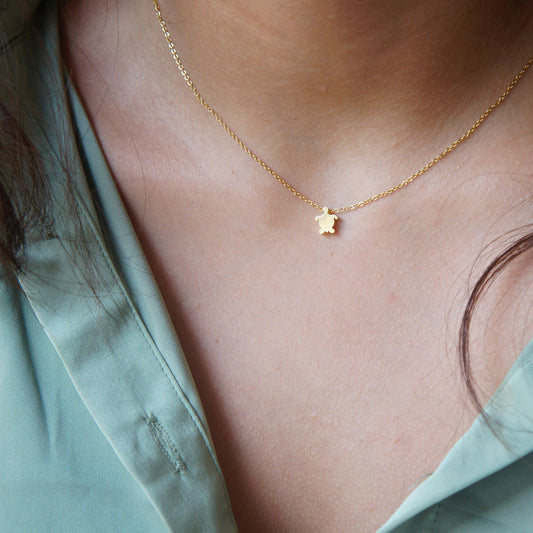 Tiny Turtle Necklace Dainty Necklace Cute Delicate Charm Necklace Gold/Silver/Rose Gold Minimalist Layered Necklace Friendship Necklace