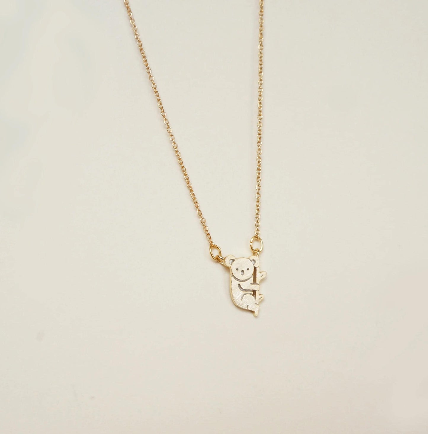 Gold Petite Koala Necklace\