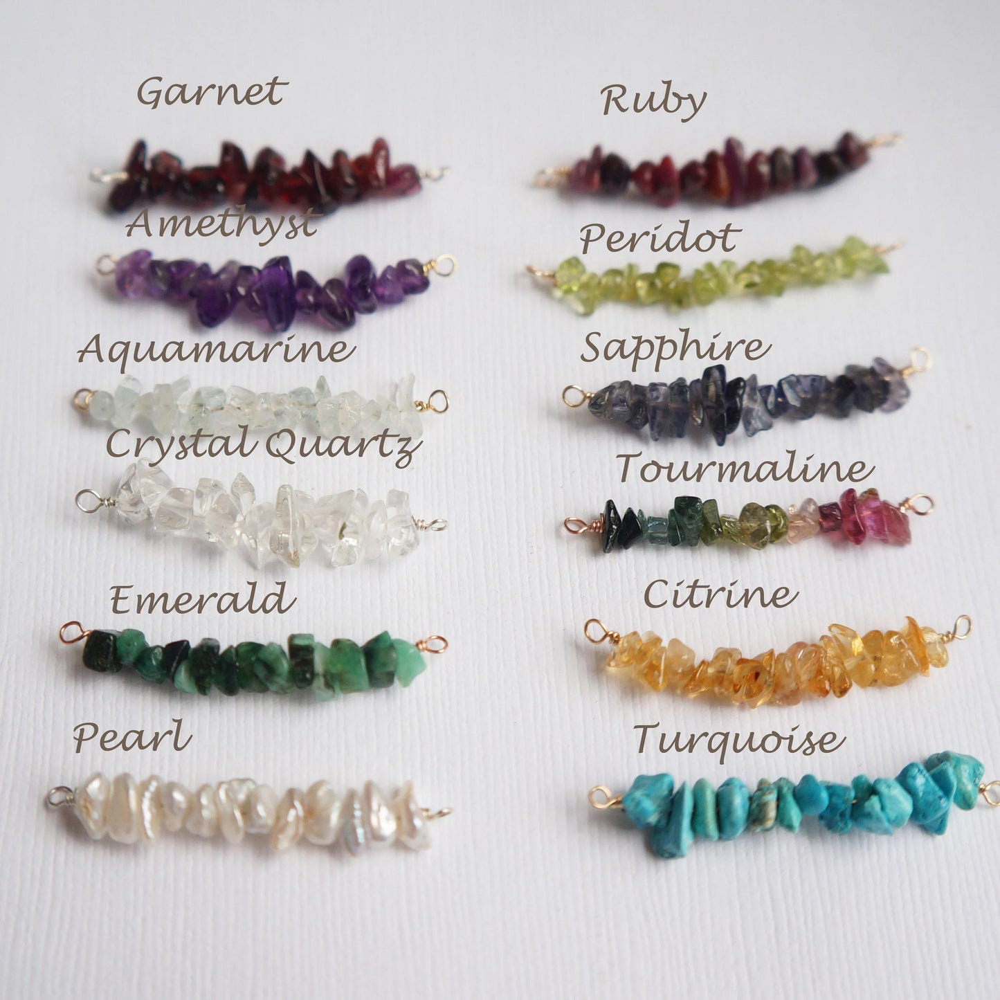 Birthstone Necklace Natural Gemstones