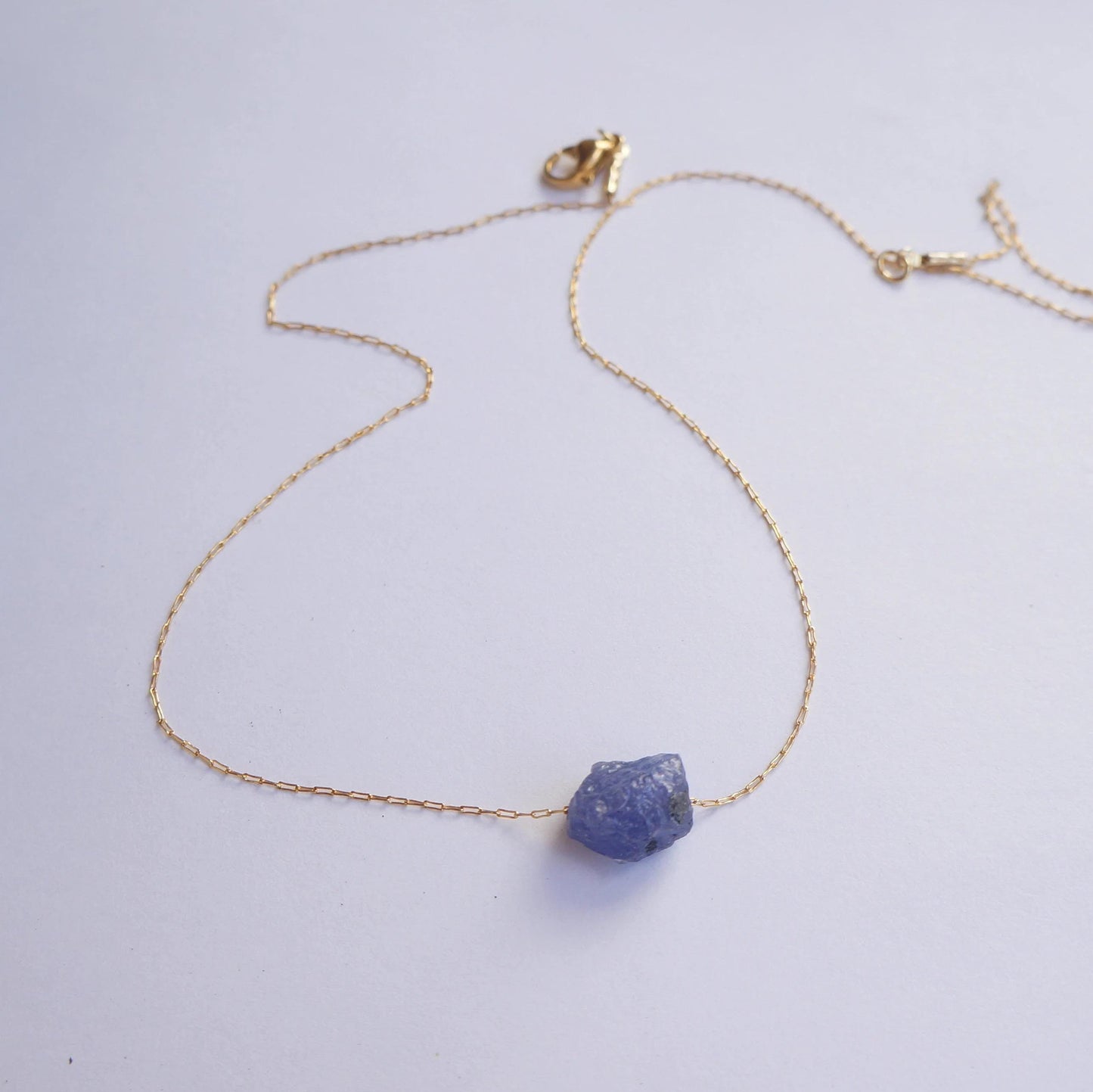 Raw Crystal Necklace Natural TANZANITE Necklace Rough Stone Layering Necklace Tanzanite Stone Pendant December Birthstone Necklace