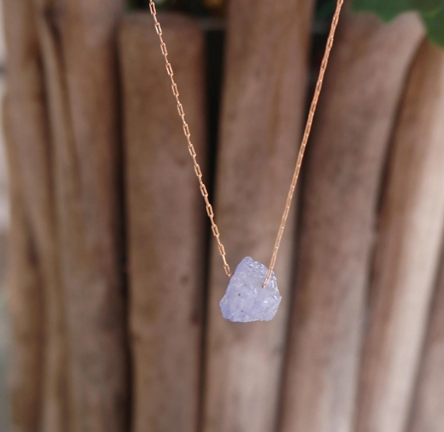 Raw Crystal Necklace Natural TANZANITE Necklace Rough Stone Layering Necklace Tanzanite Stone Pendant December Birthstone Necklace