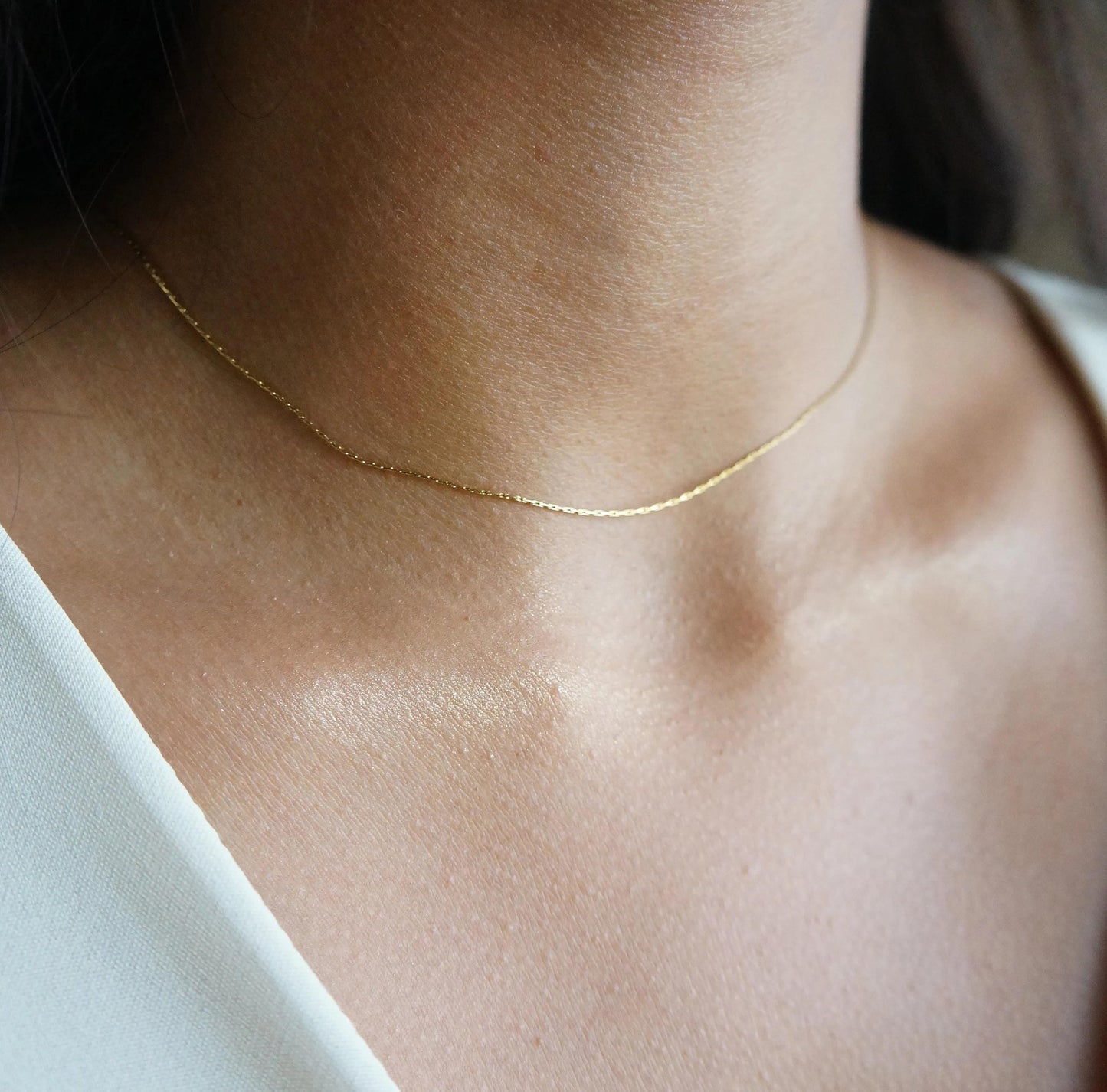 Gold Dainty Snake Chain Thread Chain