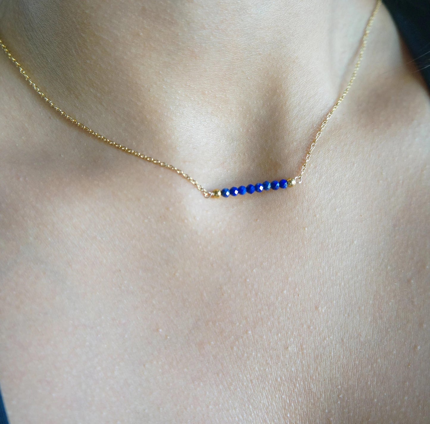 Dainty Tiny Gemstone Necklace