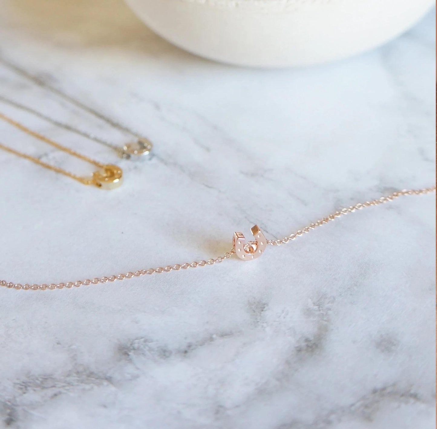 Tiny Horseshoe Necklace Lucky Charm Necklace Cute Dainty Necklace Minimalist Necklace Layered Necklace Bridesmaid Gift Horseshoe Jewelry