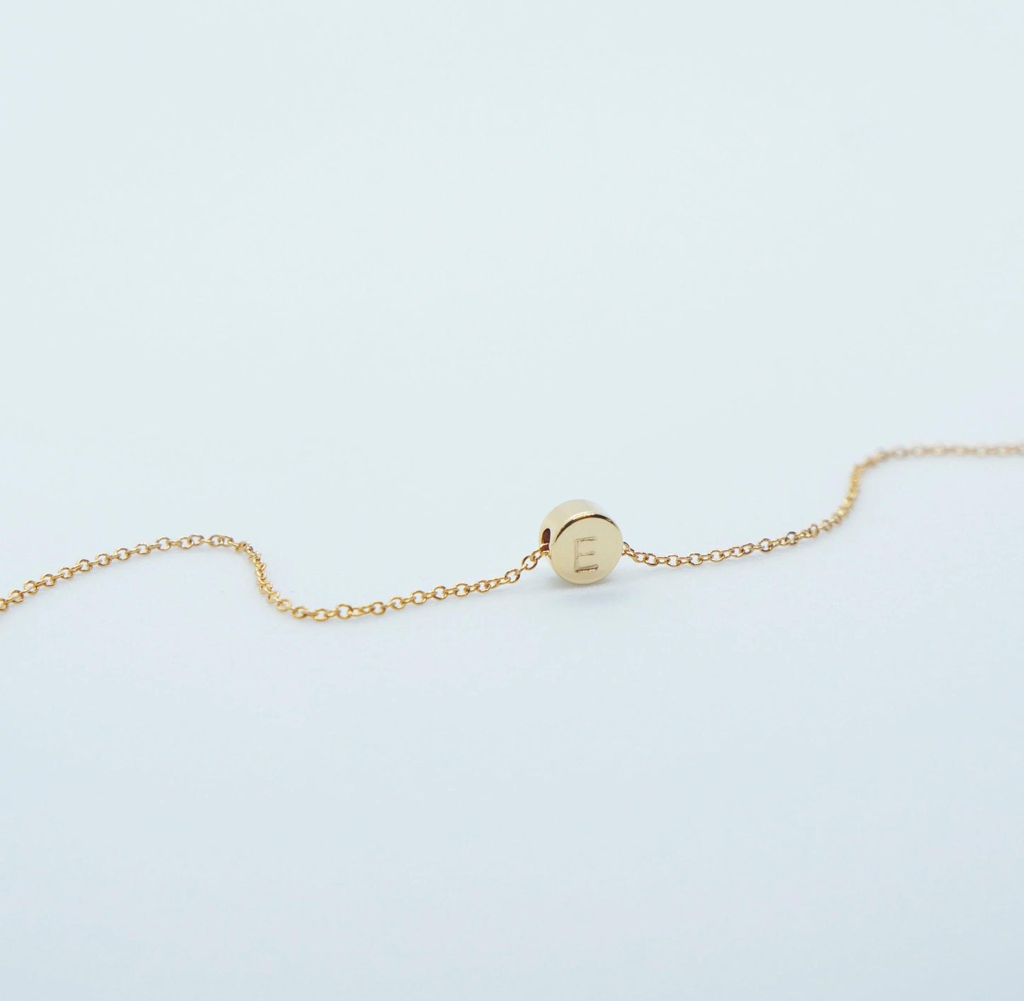 Minimalist Necklace Tiny Dot Initial Gold Necklace Letter Necklace Dainty Necklace Personalized Minimal Jewelry Gift