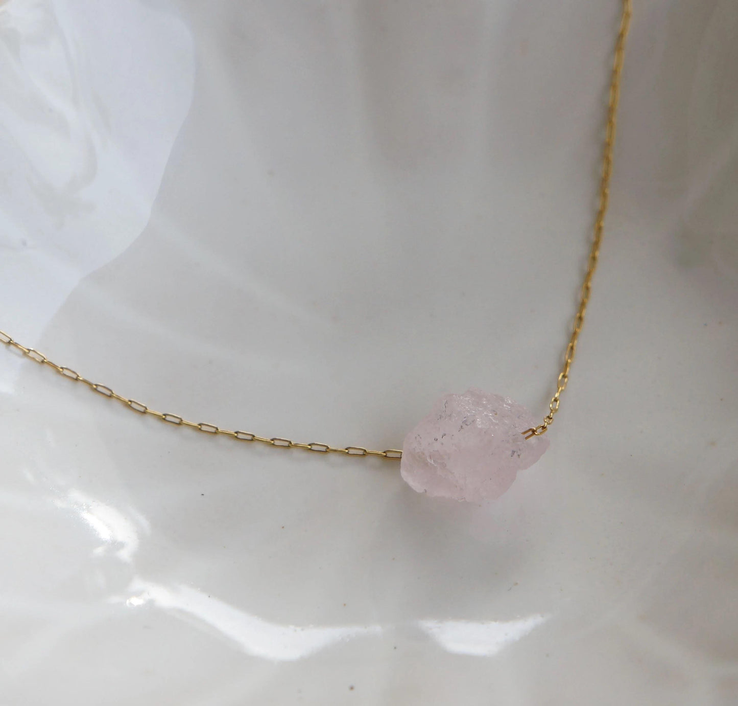 Raw Pink Morganite Gemstone Necklace, Spiritual Love Healing Crystal, Natural Stone Pendant, Peaceful Energy Gift, Boho Jewelry, Love Stone