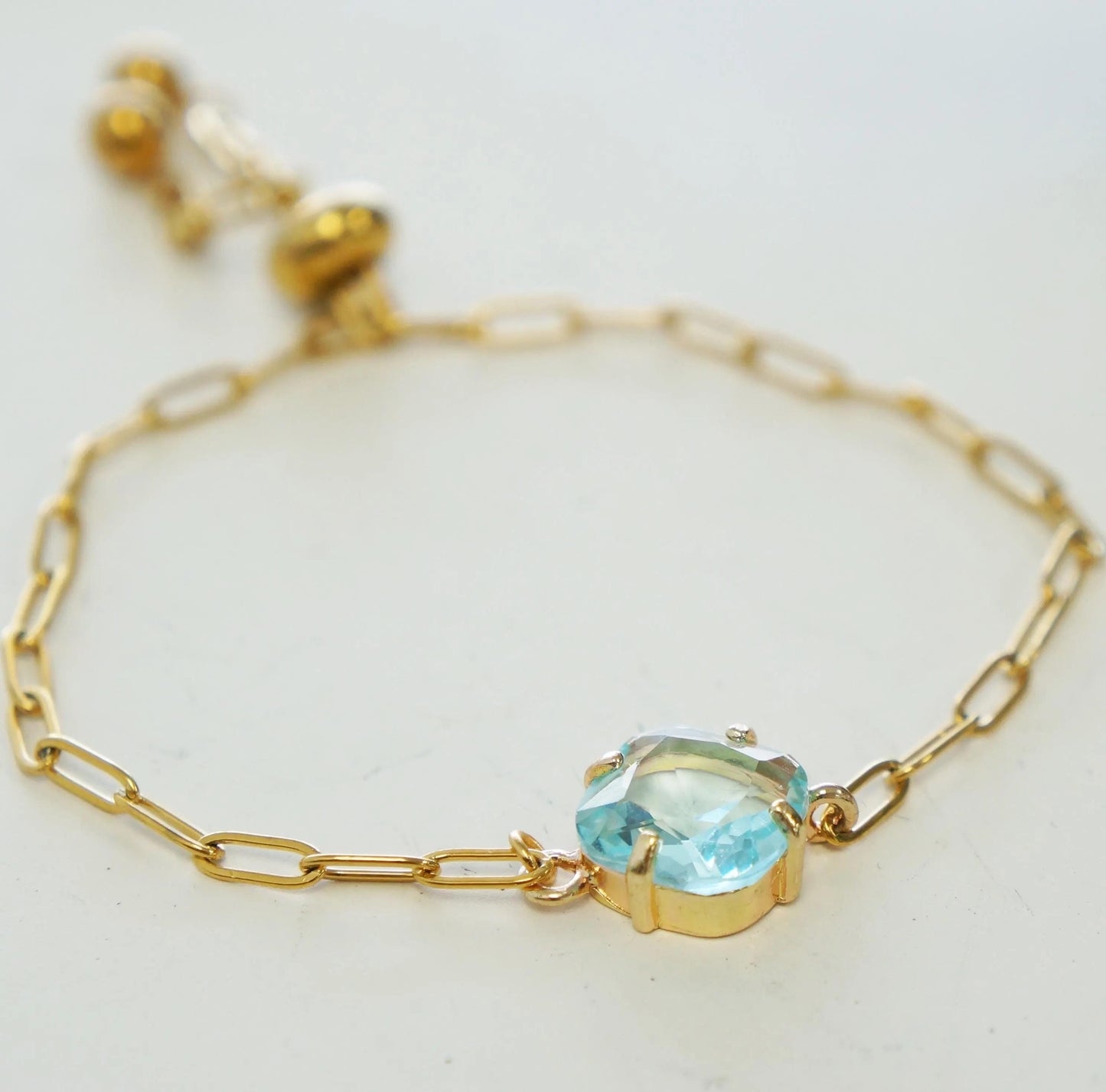 Aquamarine Color Crystal Bracelet