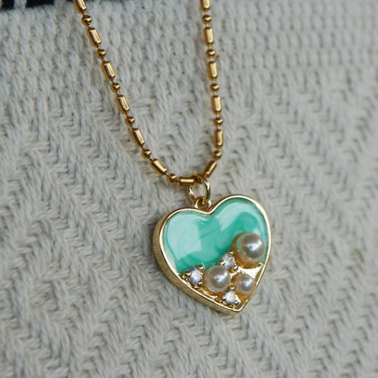 Gold Heart Beach Necklace