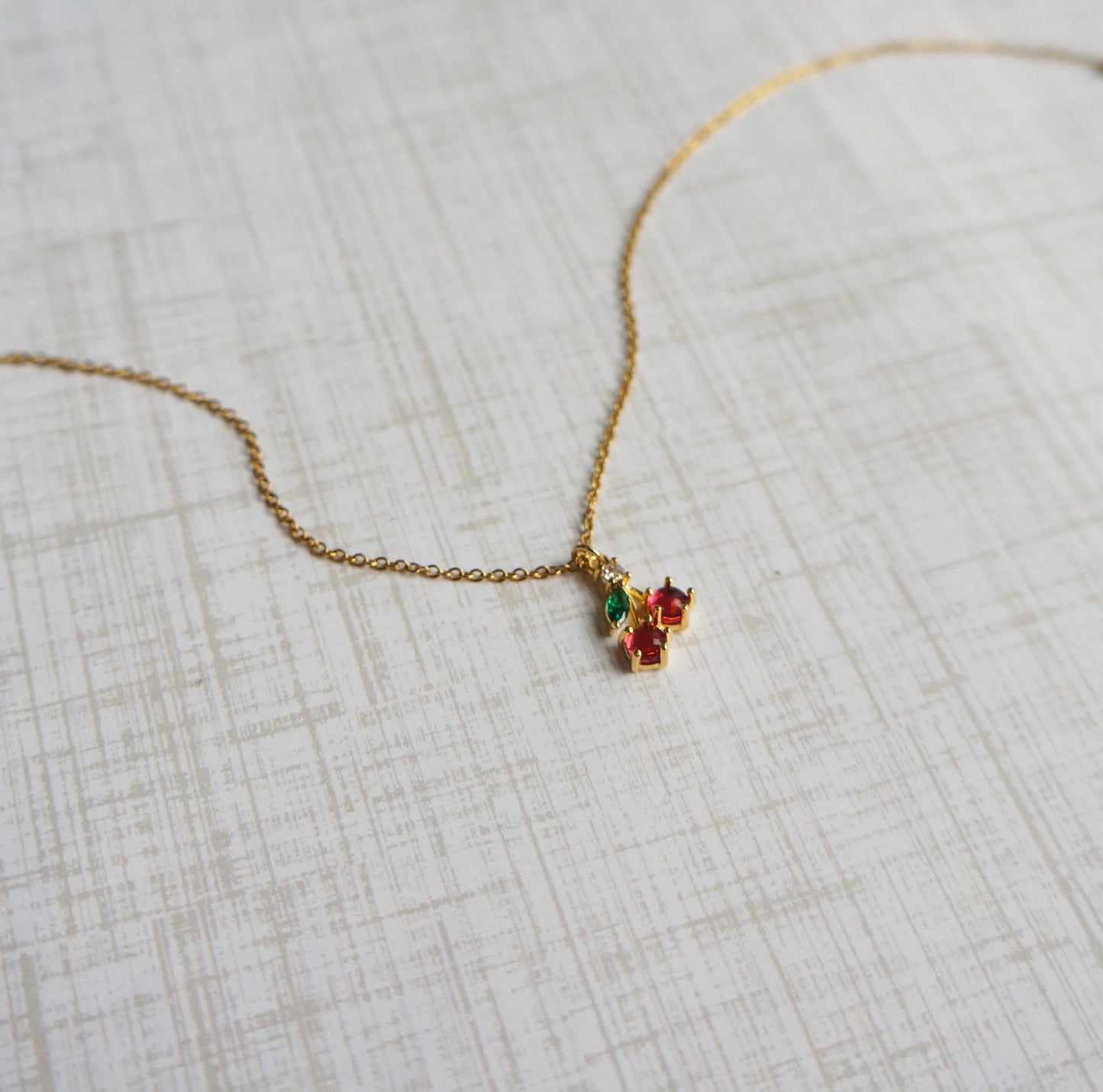 Gold Tiny Necklace Fruit Necklace