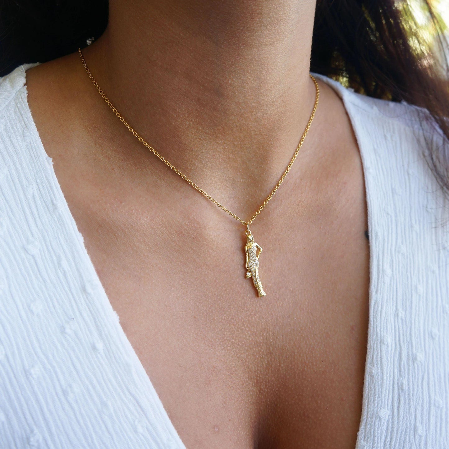 Delicate Woman Body Shape Necklace