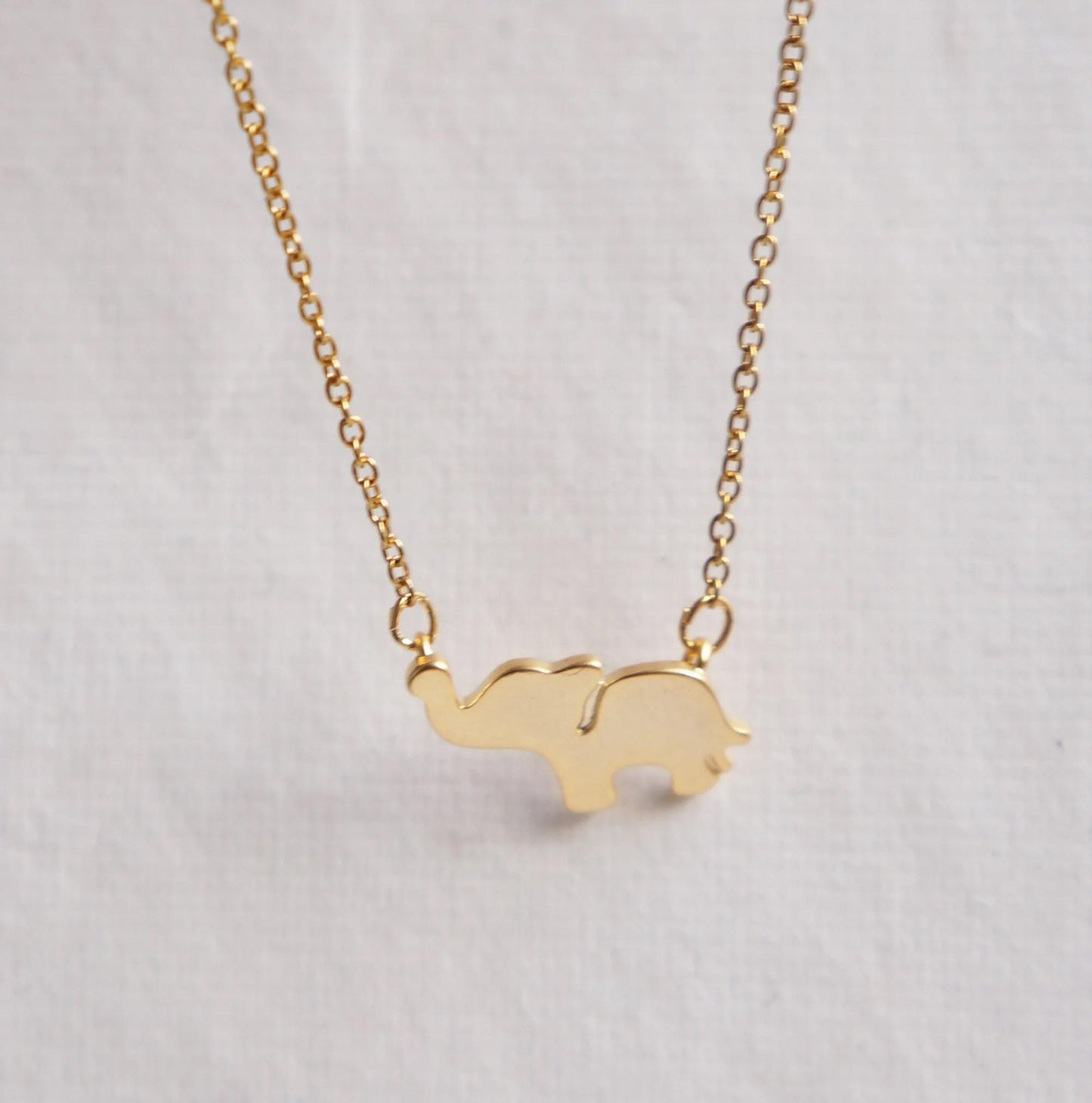 Tiny Gold Elephant Necklace, Baby Shower Gift, Elephant Jewelry, Gift for Mom, Cute Baby Elephant Jewelry, Protection Necklace, Good Luck