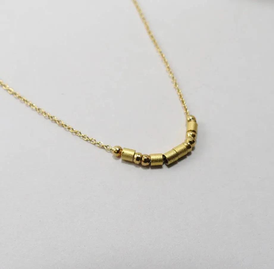 Morse Code Necklace Secret Message Necklace Hidden Message Bridesmaid Gift Gold Necklace Personalized Necklace Bridal Shower Name Necklace