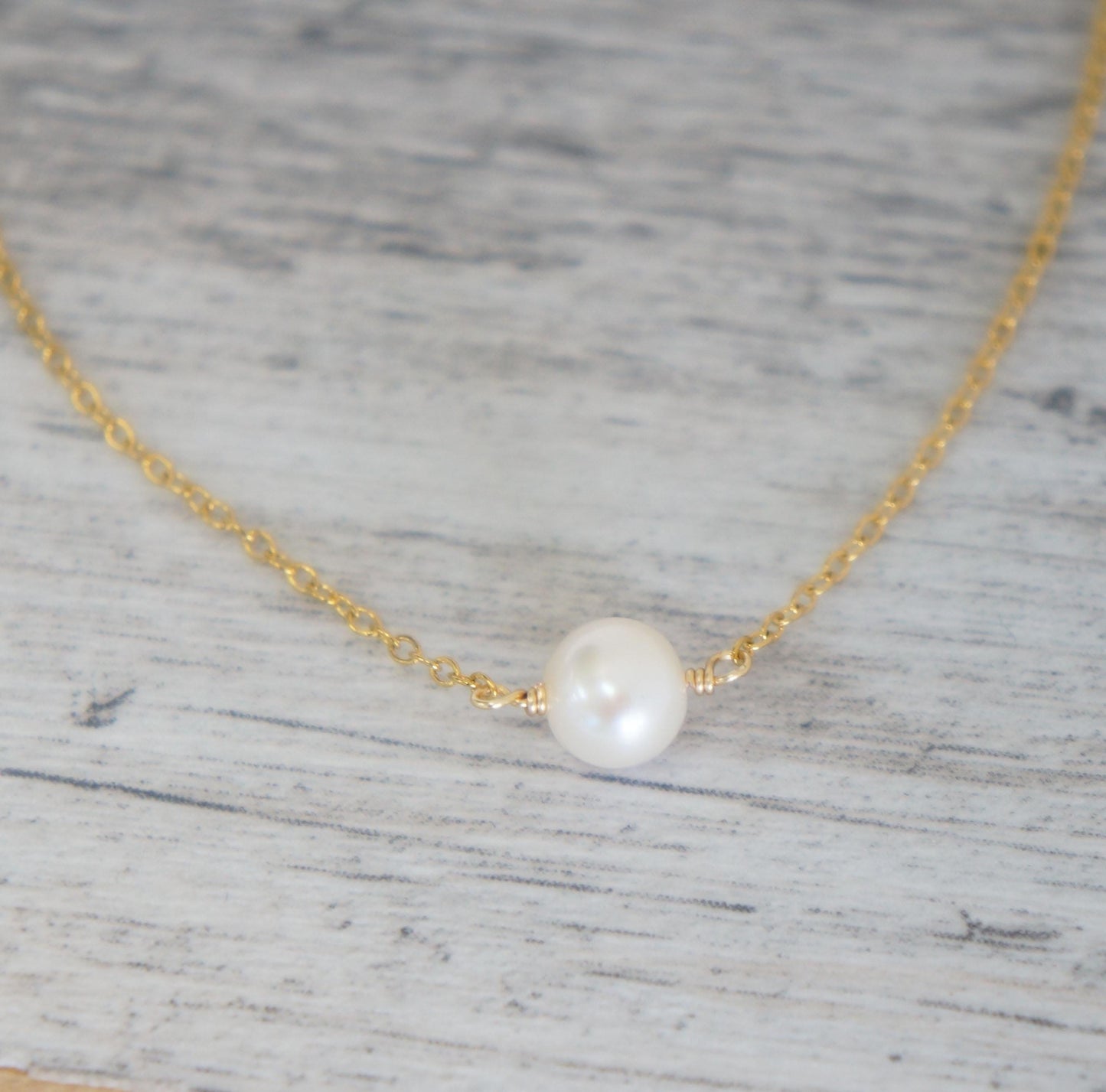 White Pearl Necklace, Natural Bridal Jewelry, June Birthstone Gift, Elegant Jewelry, Gift for Her, Perfect Pearl Jewelry