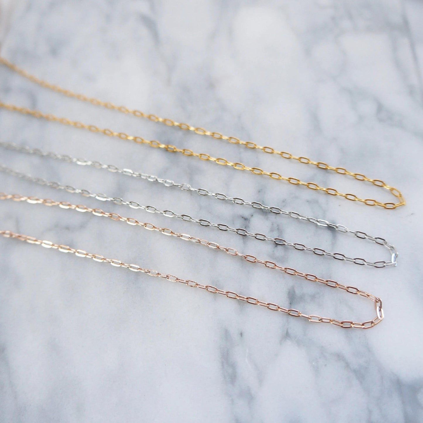 Paper Clip Chain Layering Necklace Dainty Link Chain Necklace Layering Chain Layer Necklace Delicate Minimalist Chain