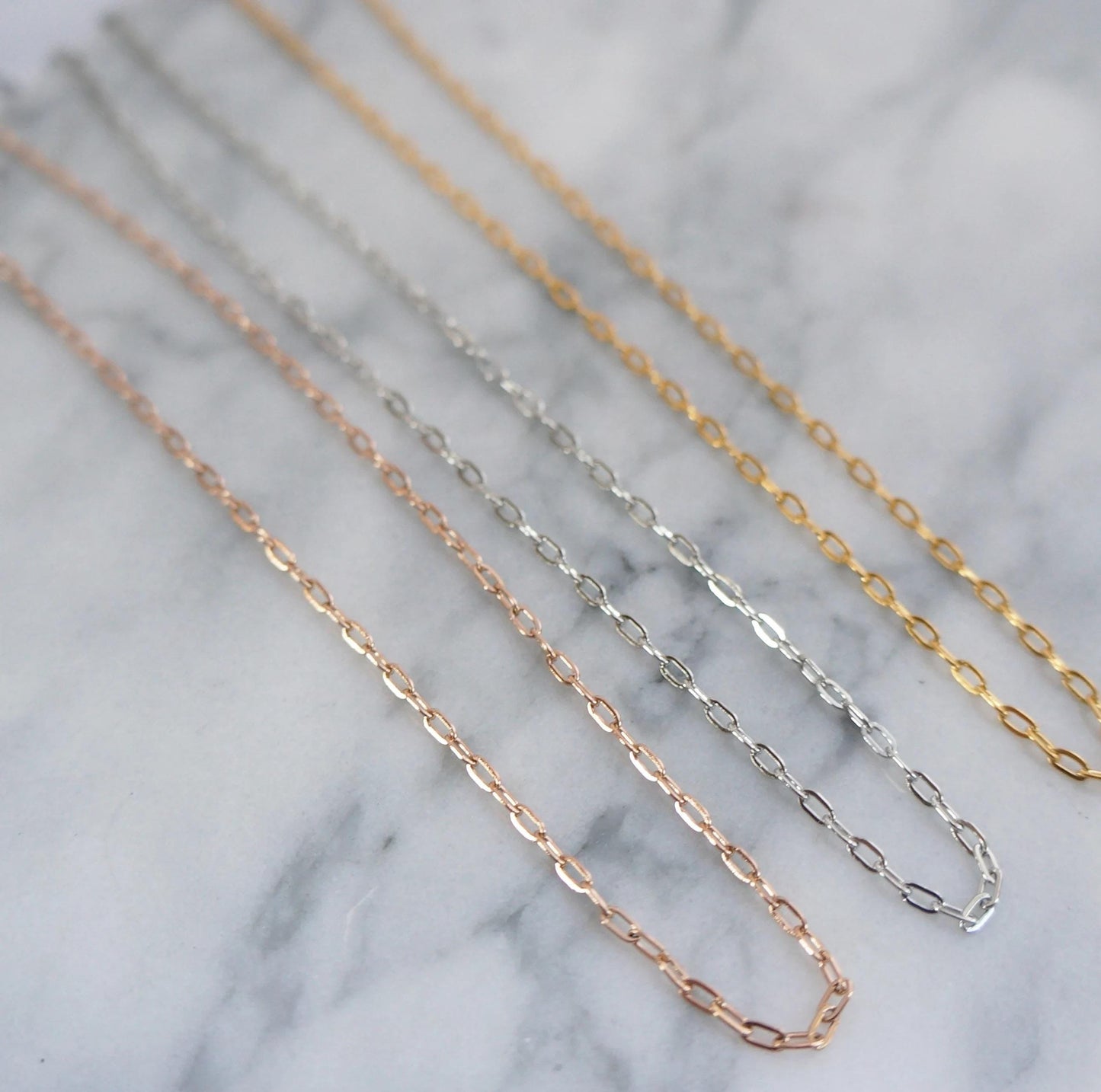 Paper Clip Chain Layering Necklace Dainty Link Chain Necklace Layering Chain Layer Necklace Delicate Minimalist Chain