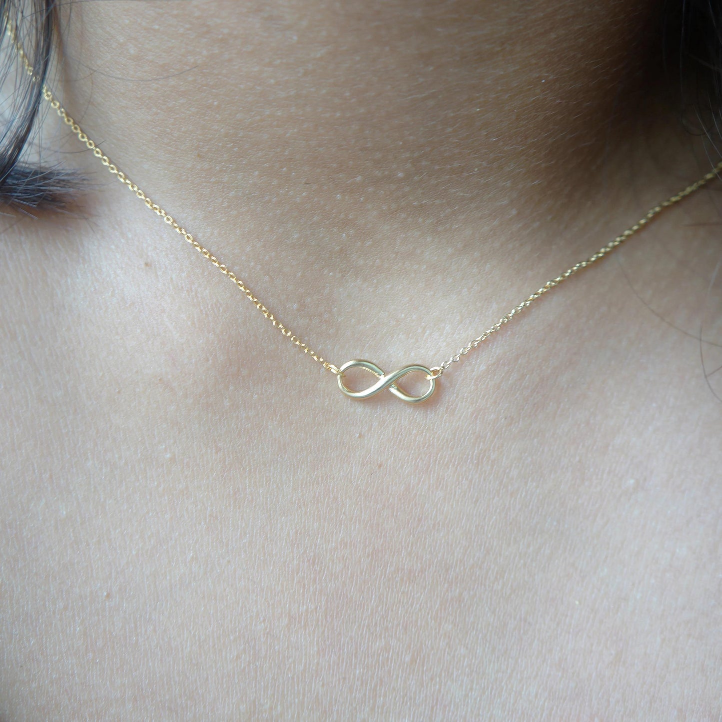 Tiny Infinity Necklace Layering Necklace Sisters Necklace Mother Daughter Always Together Necklace Infinity Link Necklace