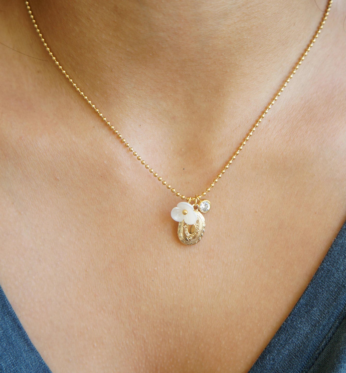 Gold Locket Necklace