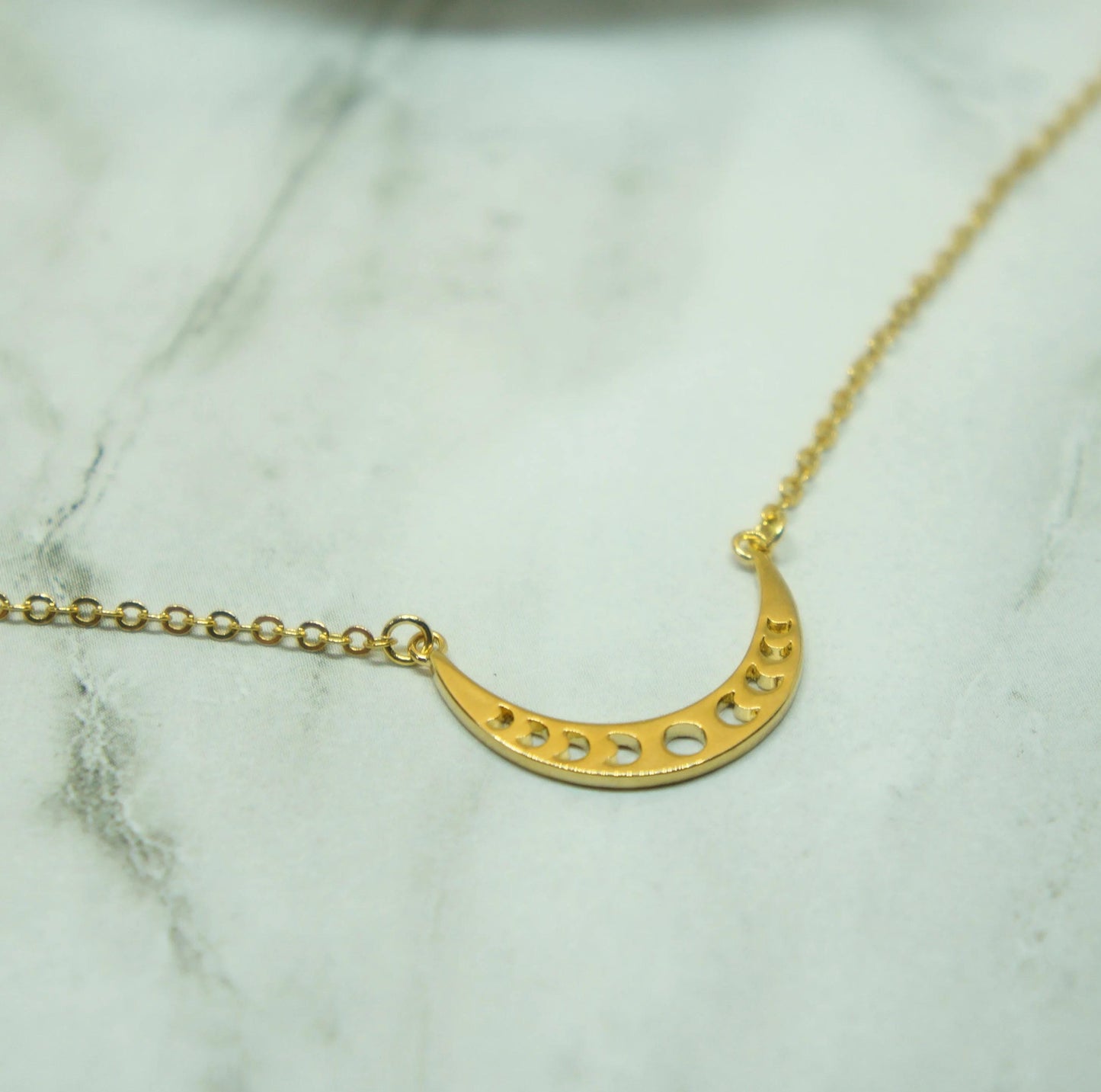 Gold Moon Phases Necklace