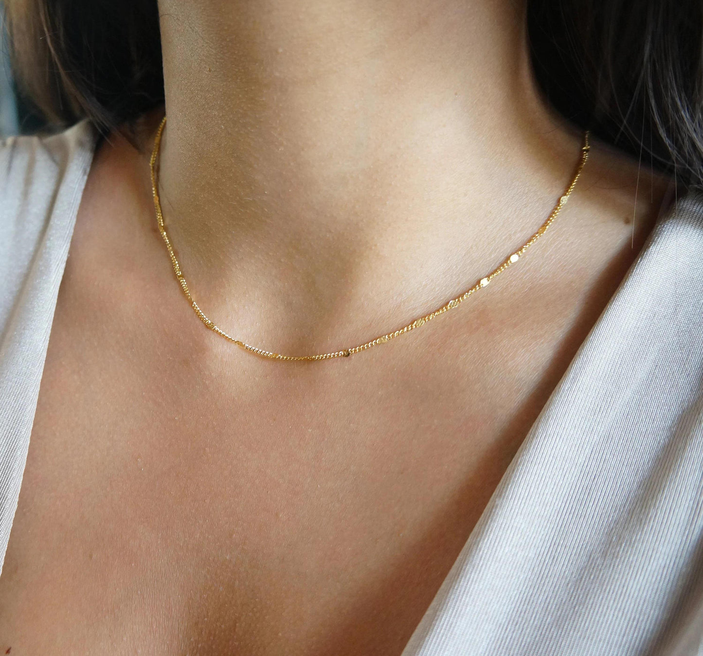 Gold Dainty Sparkle Chain