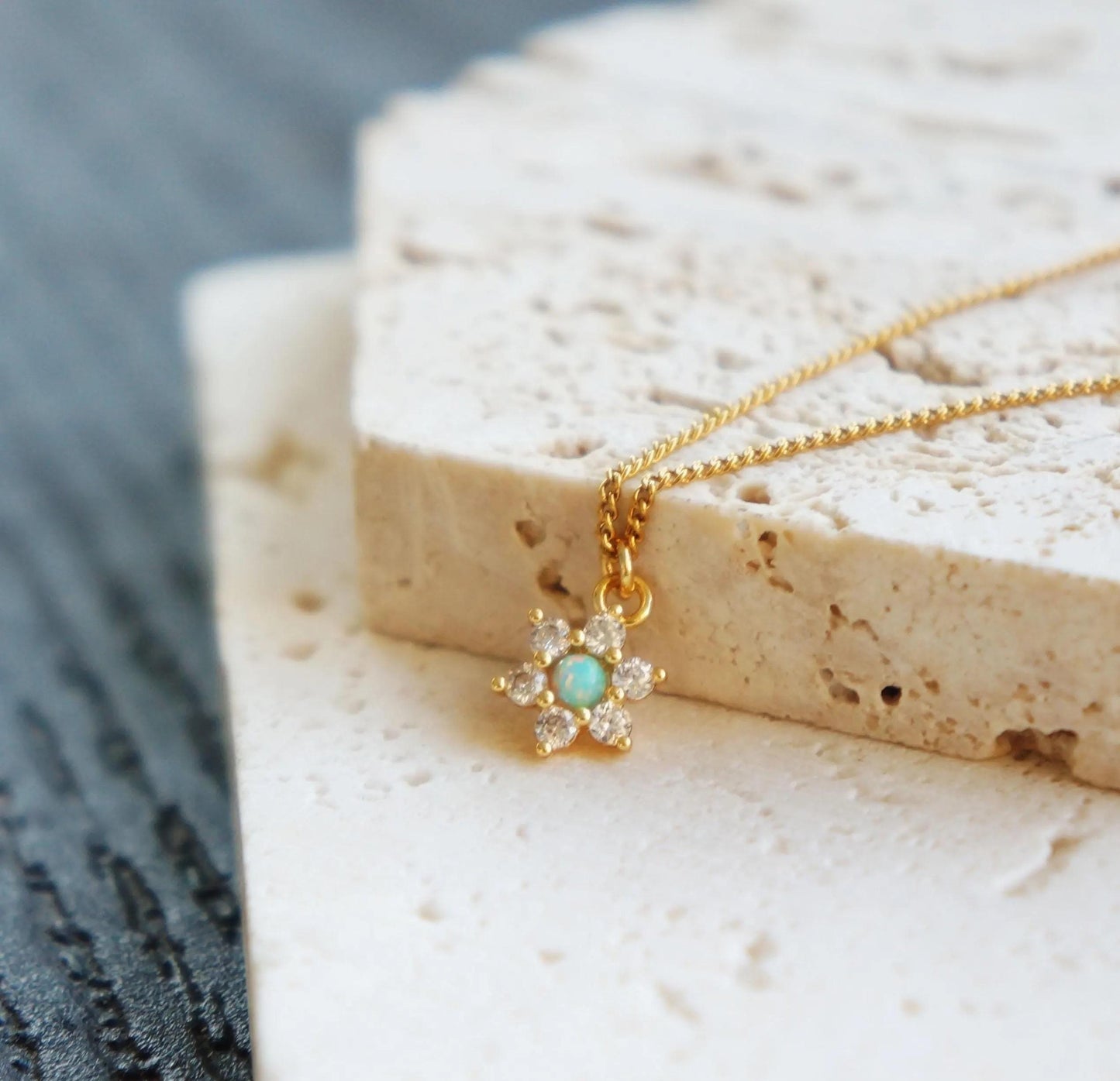 Tiny Mint Opal Necklace Charm Necklace Minimalist Necklace Layering Necklace Gift Simple Dainty Gold Necklace for Women Tiny Necklace Choker