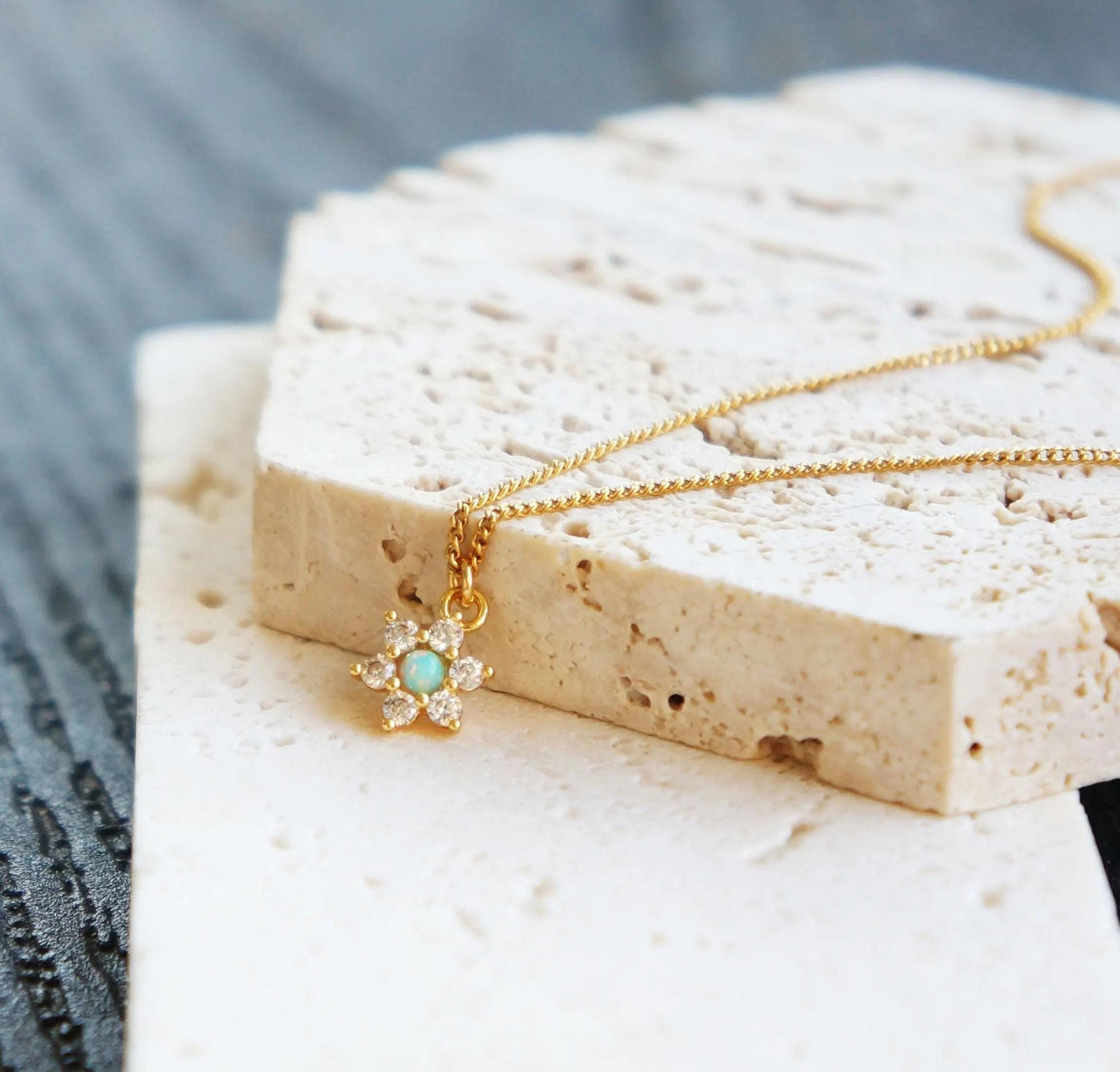 Tiny Mint Opal Necklace Charm Necklace Minimalist Necklace Layering Necklace Gift Simple Dainty Gold Necklace for Women Tiny Necklace Choker