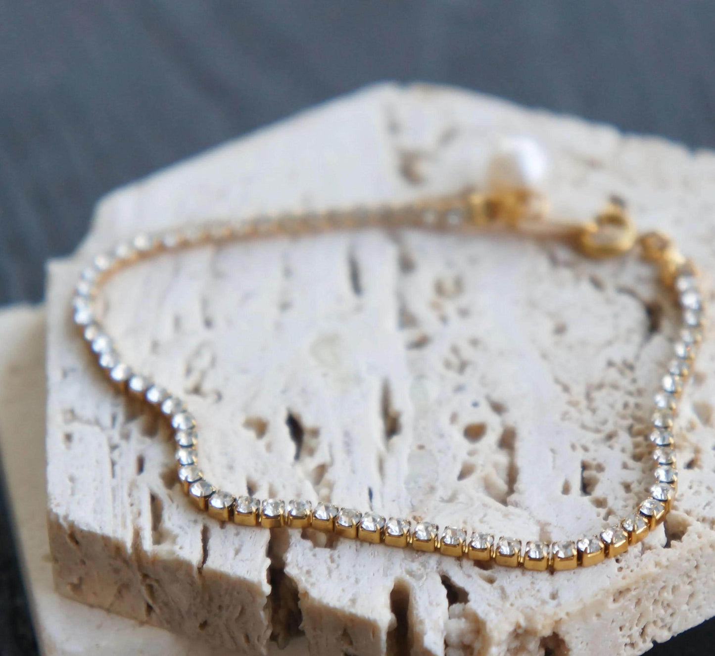 Gold CZ Tennis Bracelet