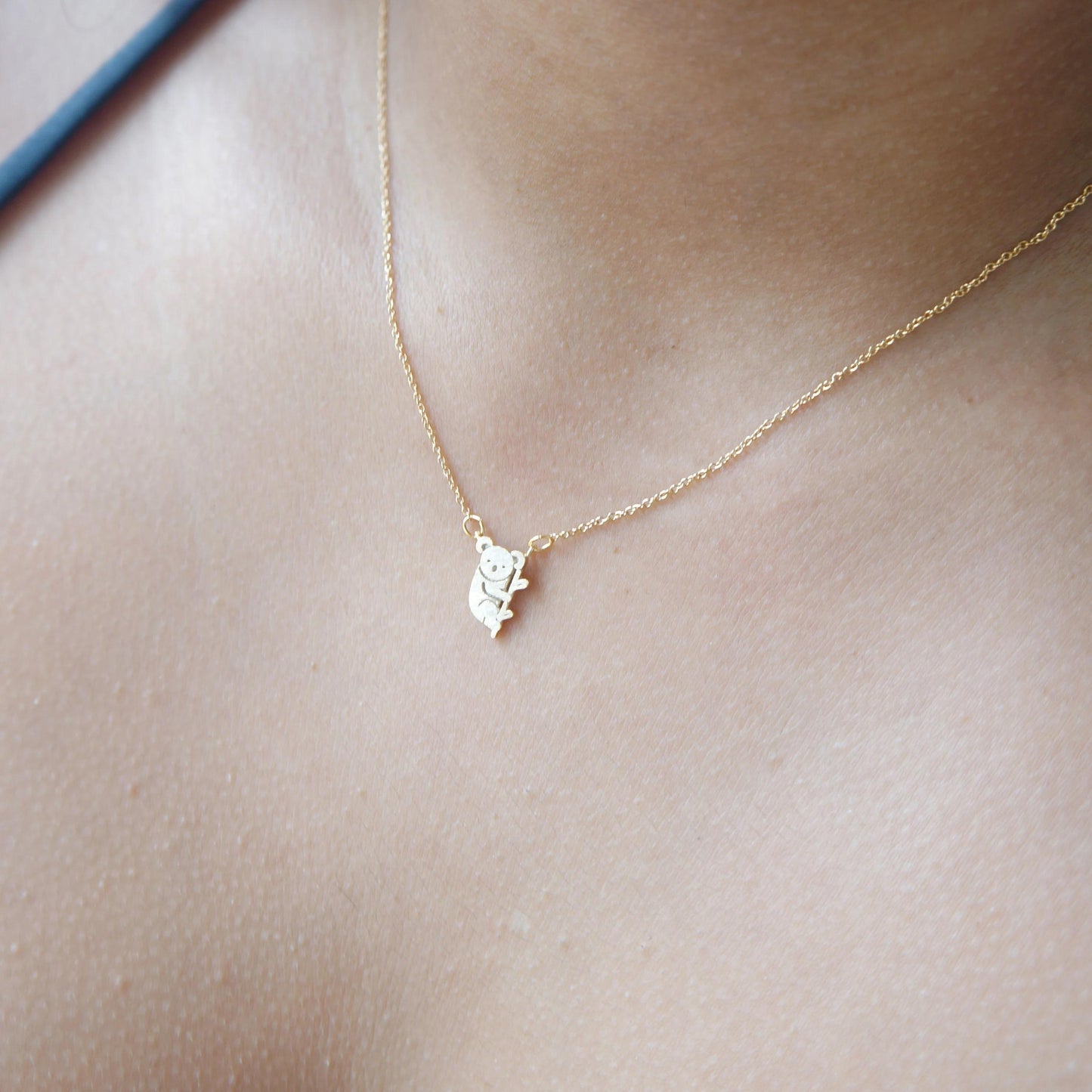 Gold Petite Koala Necklace\