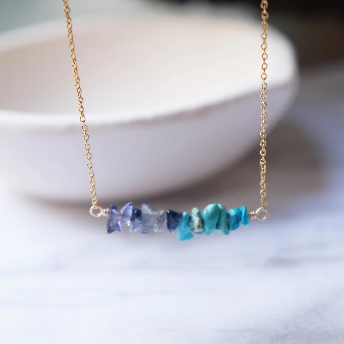 Birthstone Necklace Natural Gemstones