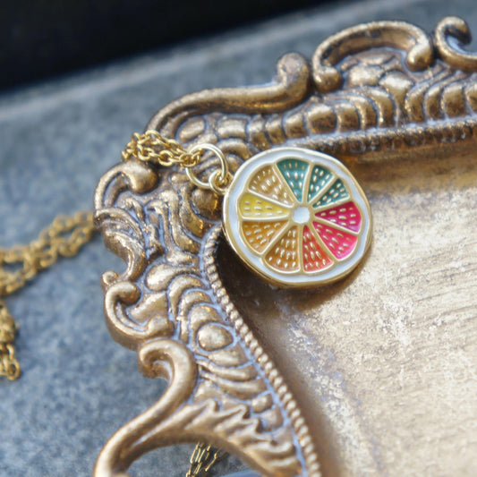 Colorful Fruit Charm Necklace