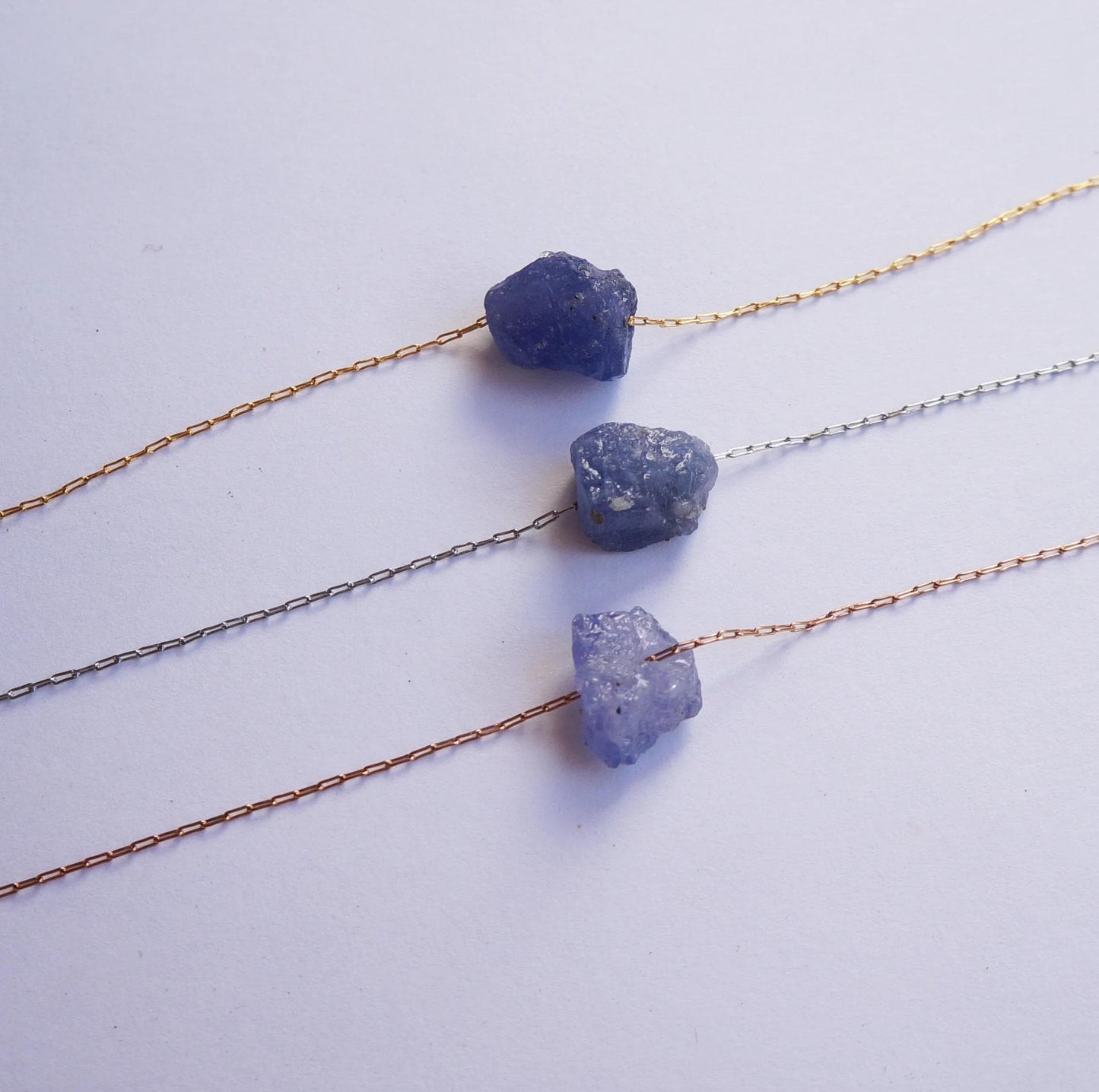 Raw Crystal Necklace Natural TANZANITE Necklace Rough Stone Layering Necklace Tanzanite Stone Pendant December Birthstone Necklace