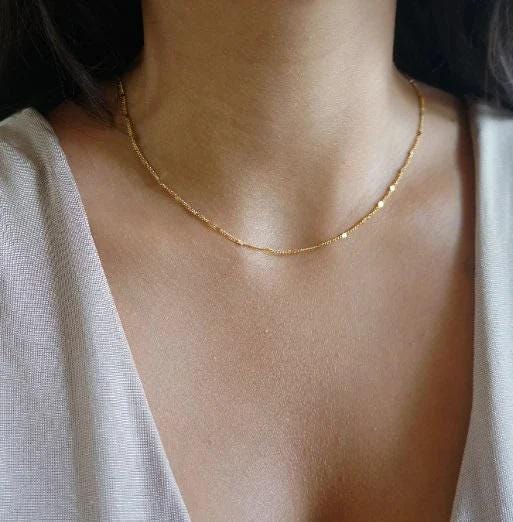 Initial Necklace, Gold, 18kt Gold Plated Initials, Tiny Letter Pendant, Layering Necklace, Cute Gift, Delicate Initial Necklace, Miniature