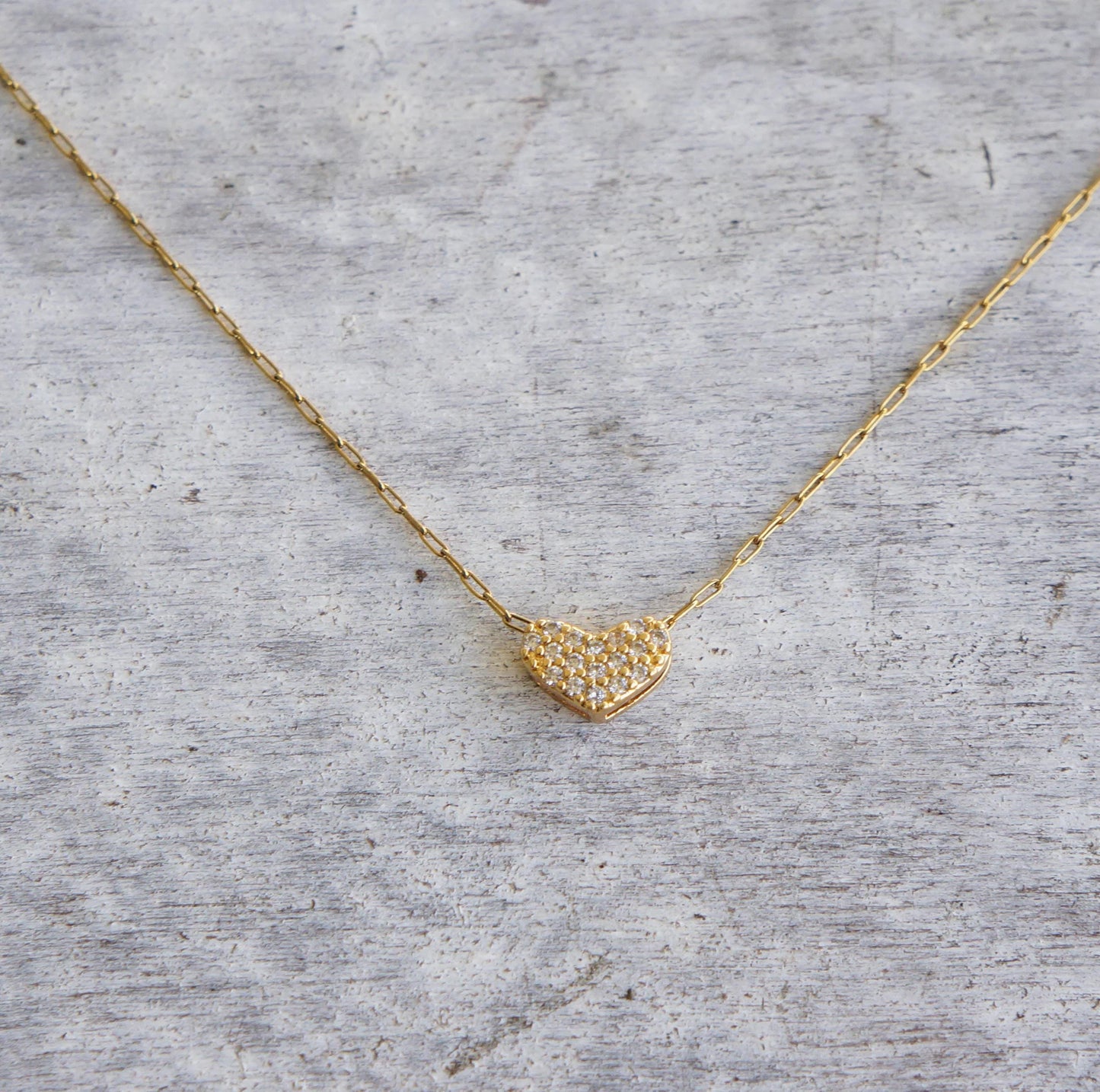 Dainty Necklace Tiny Heart Minimalist Heart Necklace Tiny Crystal Heart Charm Friendship Gift Necklace Bridesmaid Gift Tiny Necklace