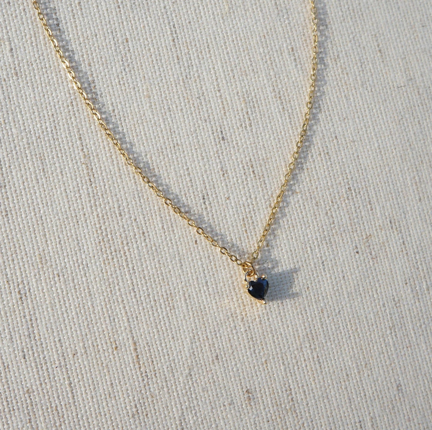 Tiny Heart Necklace Dainty Black Heart Necklace Minimalist Heart Necklace Tiny Simple Heart Necklace Layering Necklace