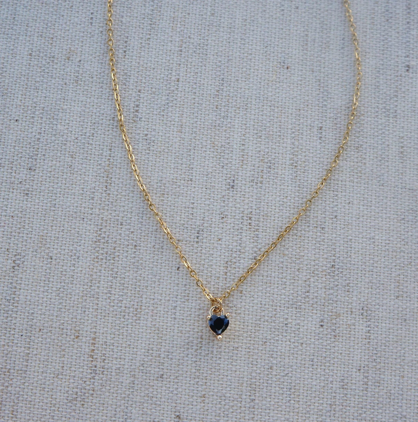 Tiny Heart Necklace Dainty Black Heart Necklace Minimalist Heart Necklace Tiny Simple Heart Necklace Layering Necklace