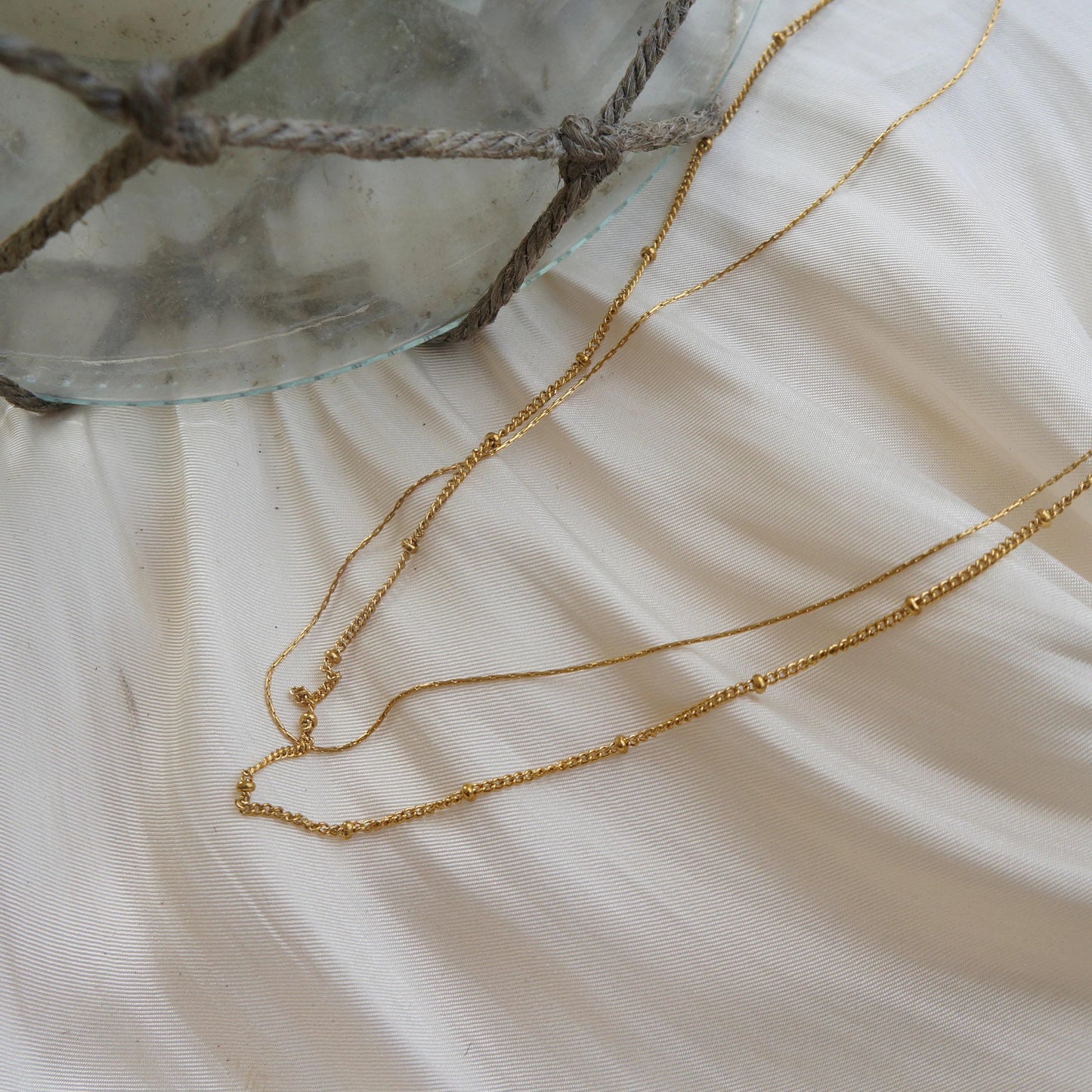 Ultra Dainty Gold Minimal Chains DUAL Necklace Aesthetic Jewelry Delicate Gold Chains Simple Minimalist Gold Necklace Gift for Women