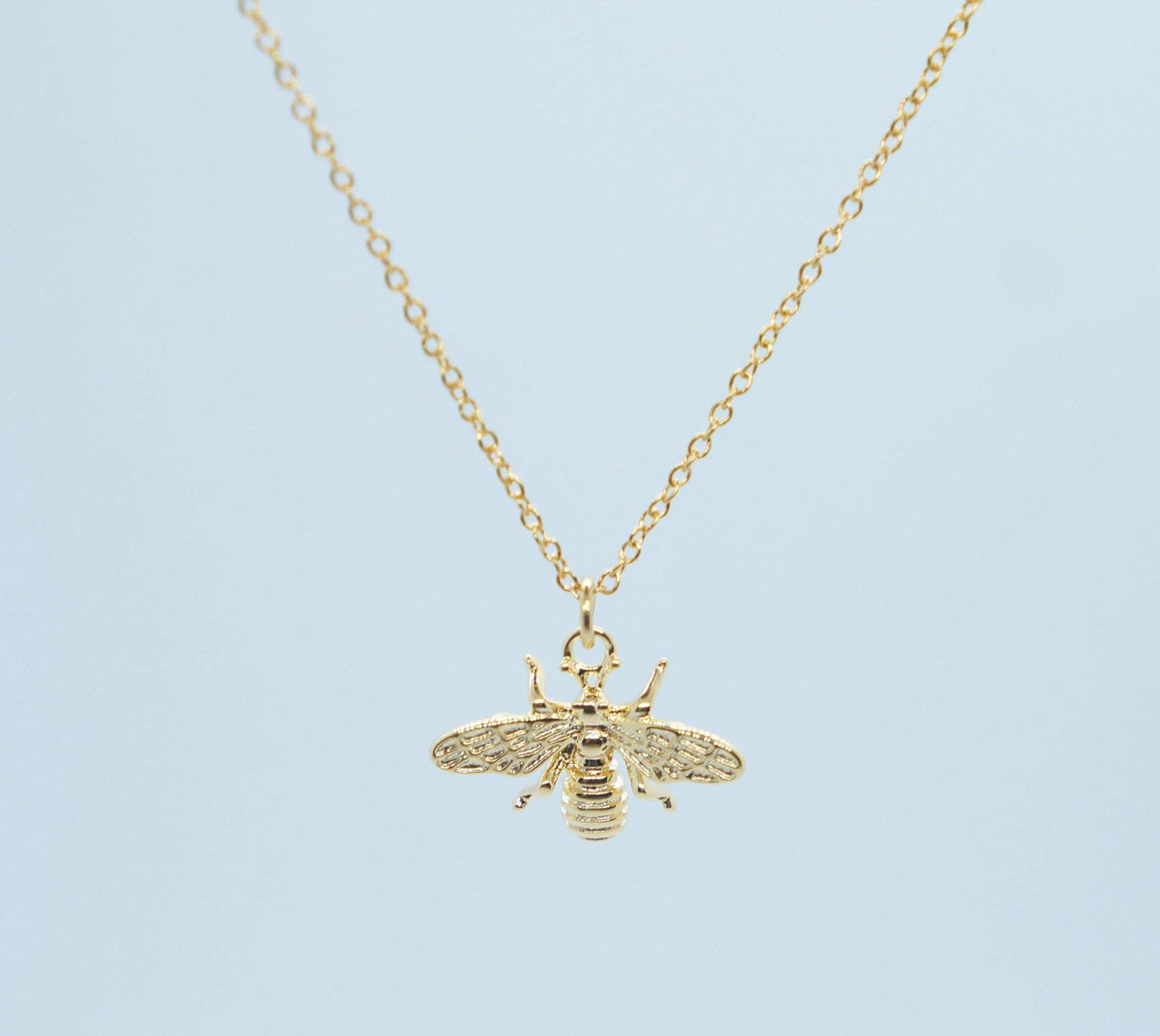 Dainty Bee Necklace, Tiny Bee Charm