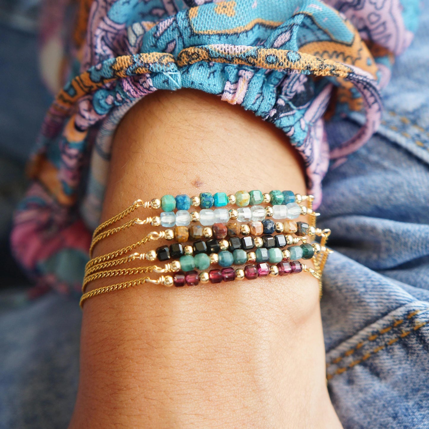 Colorful Natural Gemstone Bracelets