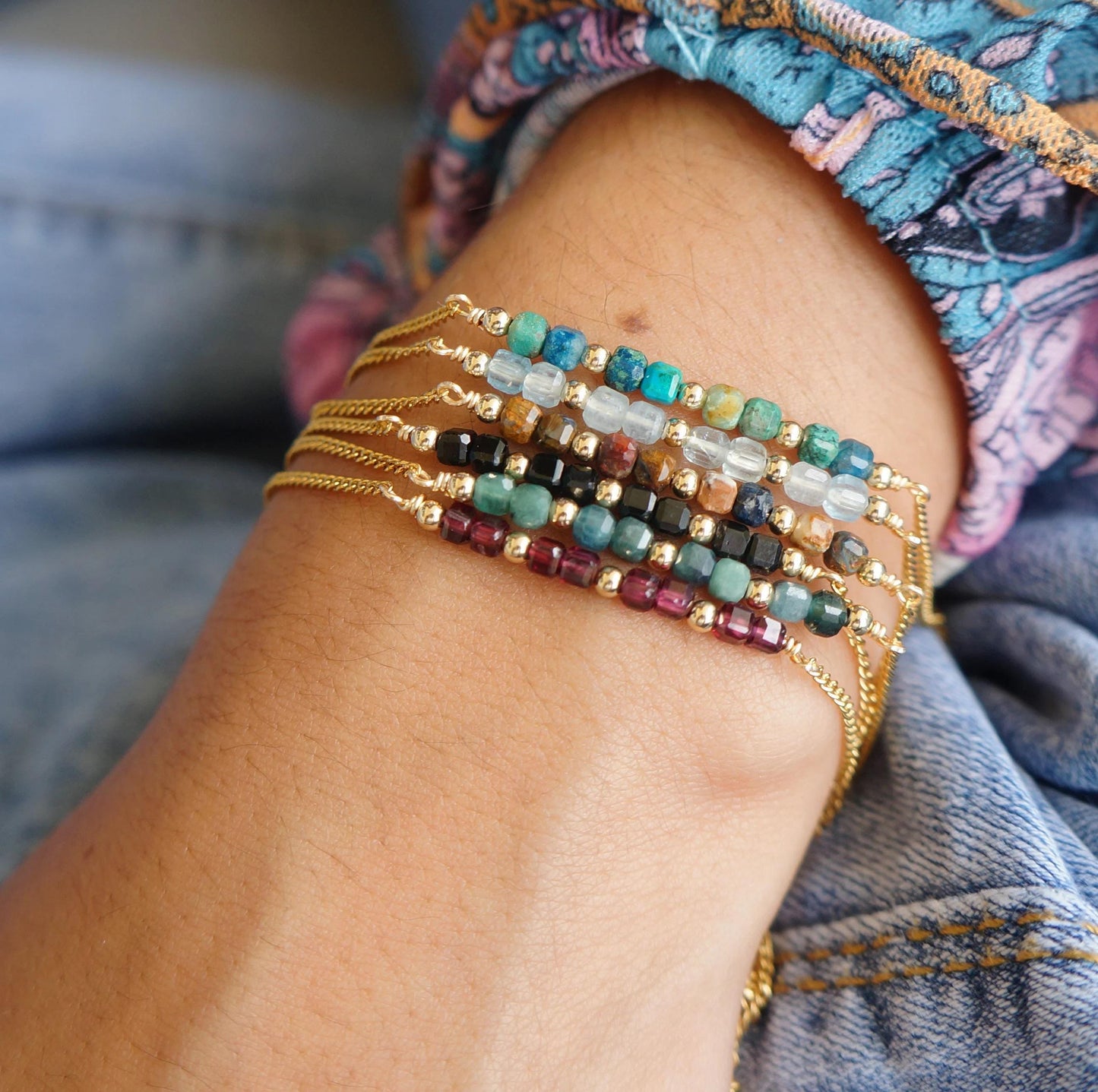 Colorful Natural Gemstone Bracelets