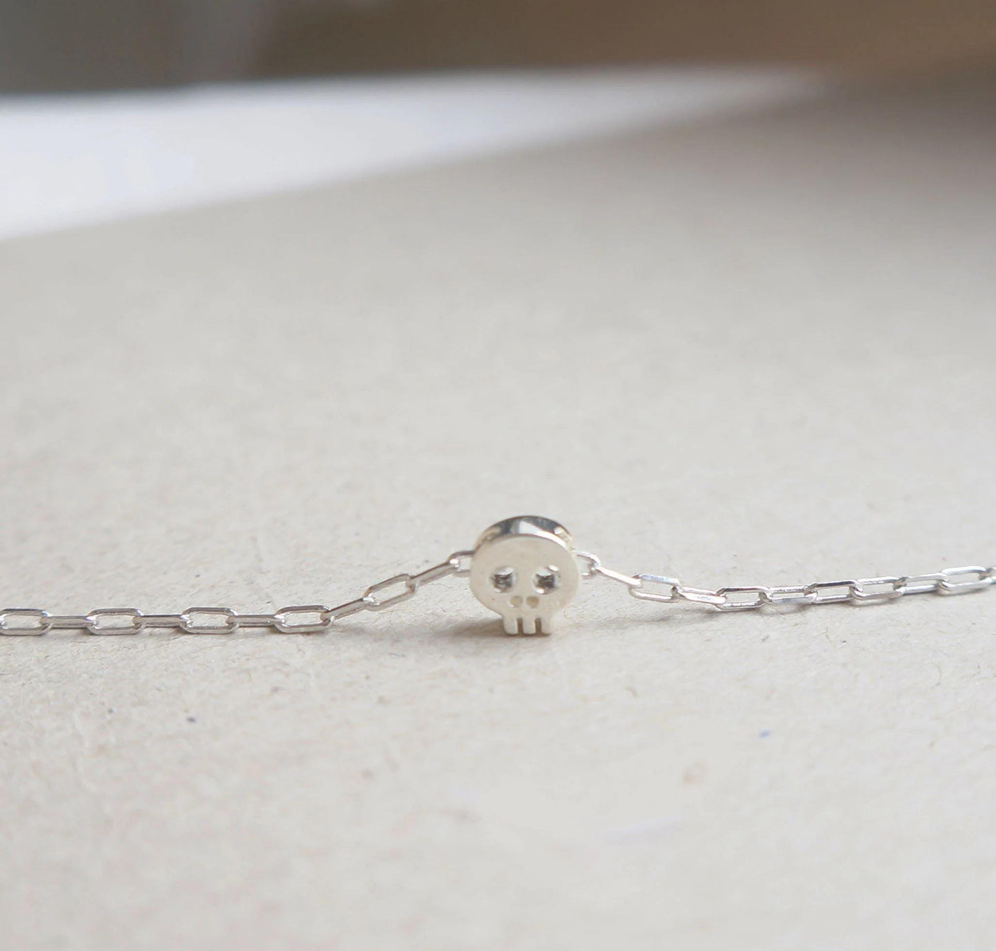 Tiny Skull Necklace Gift for Women Minimalist Cute Charm Necklace Skeleton Friendship Necklace Sister Gift Minimal Dainty Necklace