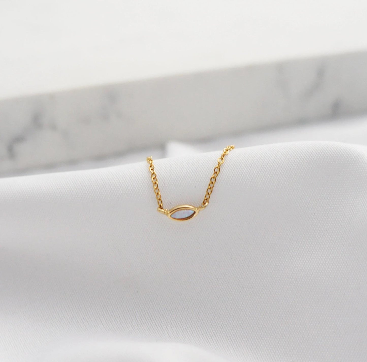 Tiny Opal Bracelet Charm Bracelet Minimalist Bracelet Layering Bracelet Gift Simple Dainty Gold Bracelet for Women October Birthstone Opal