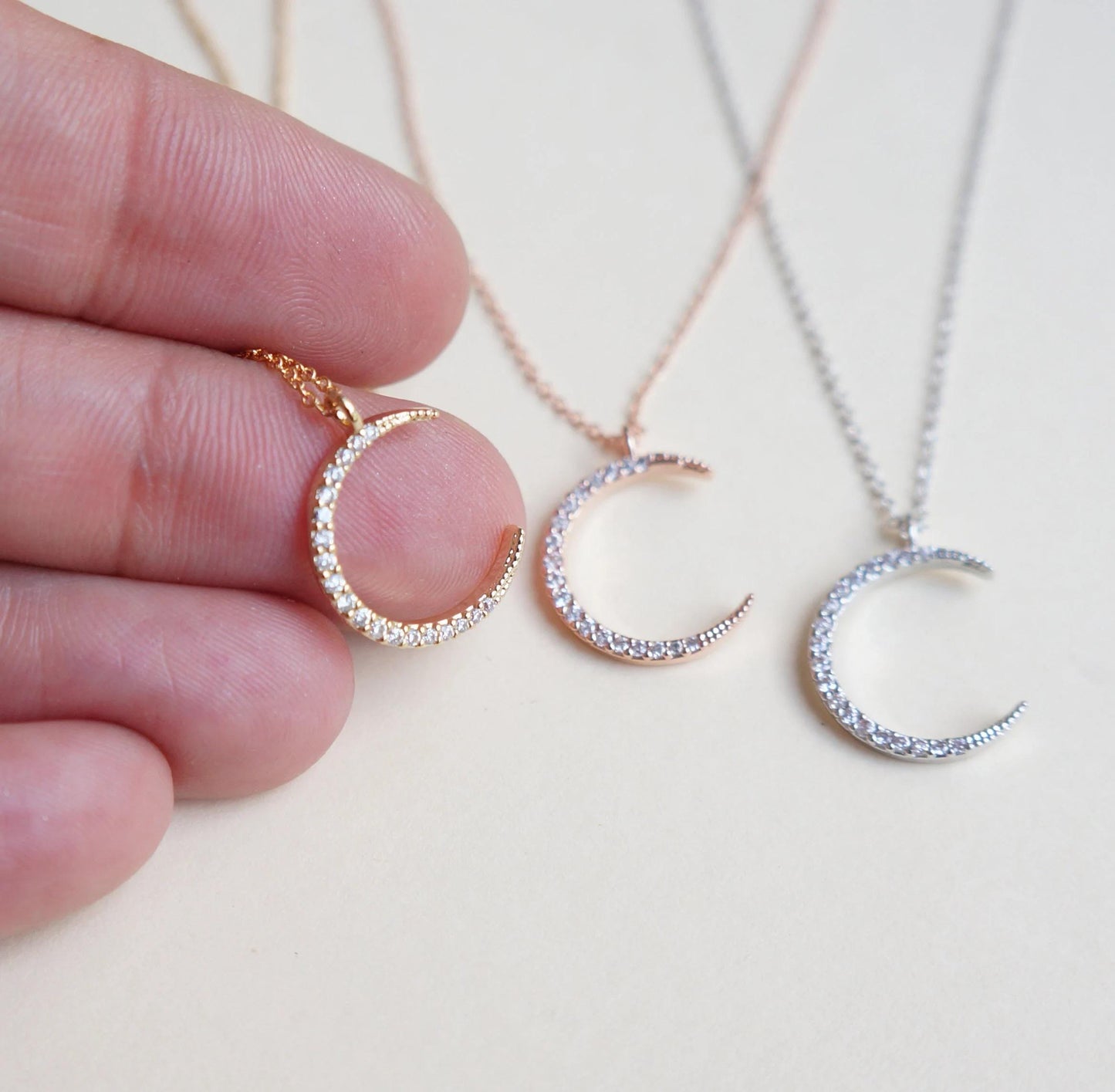 Crescent Moon Star Necklace Moon & Star Delicate Necklace Layering Necklace Jewelry Gift for Women Celestial Necklace