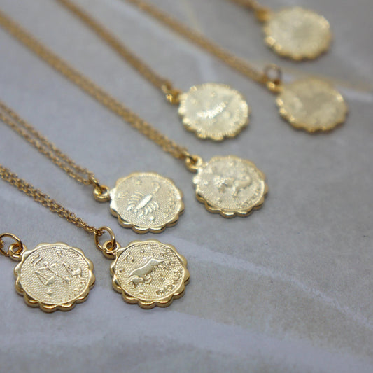 Zodiac Necklace Zodiac Charm Necklace Libra Necklace Leo Necklace Capricorn Necklace Delicate Layer Necklace Zodiac Jewelry for Women