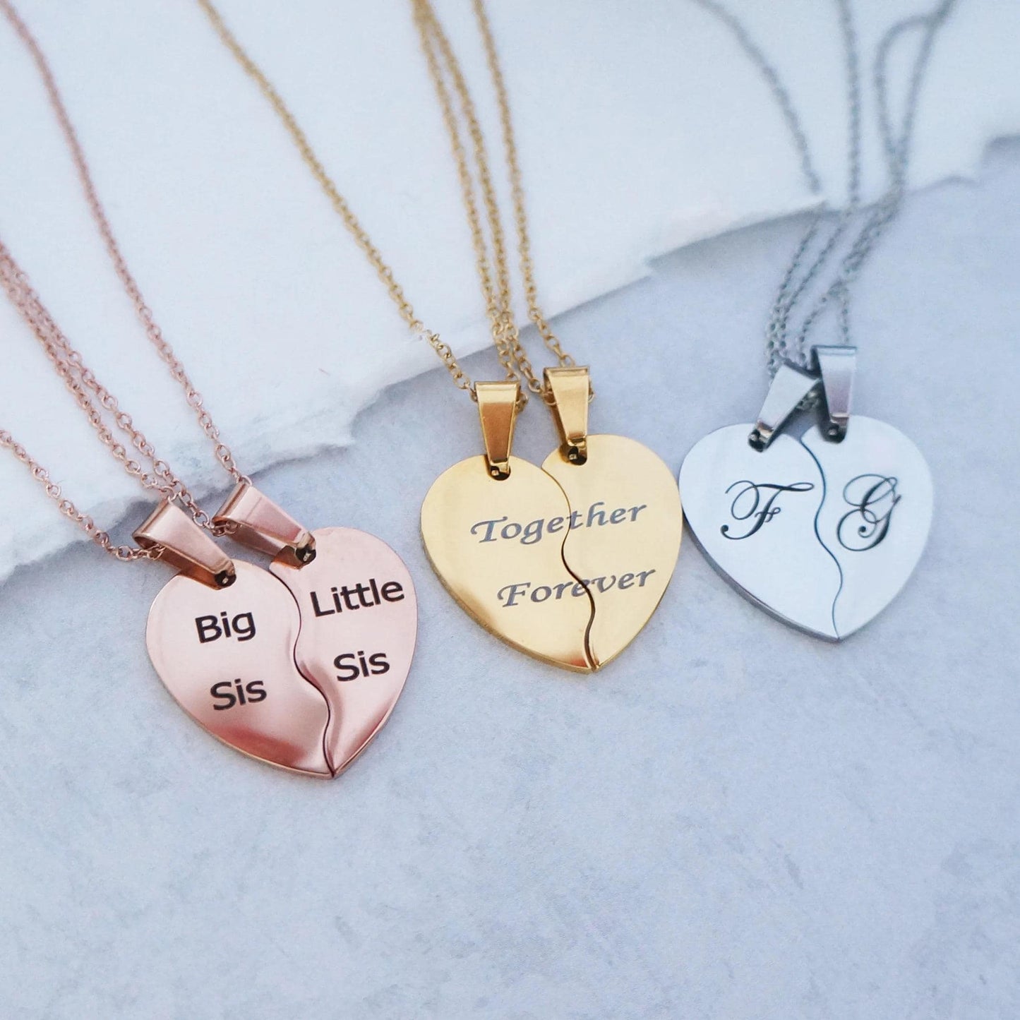 Half Heart DUAL Necklaces