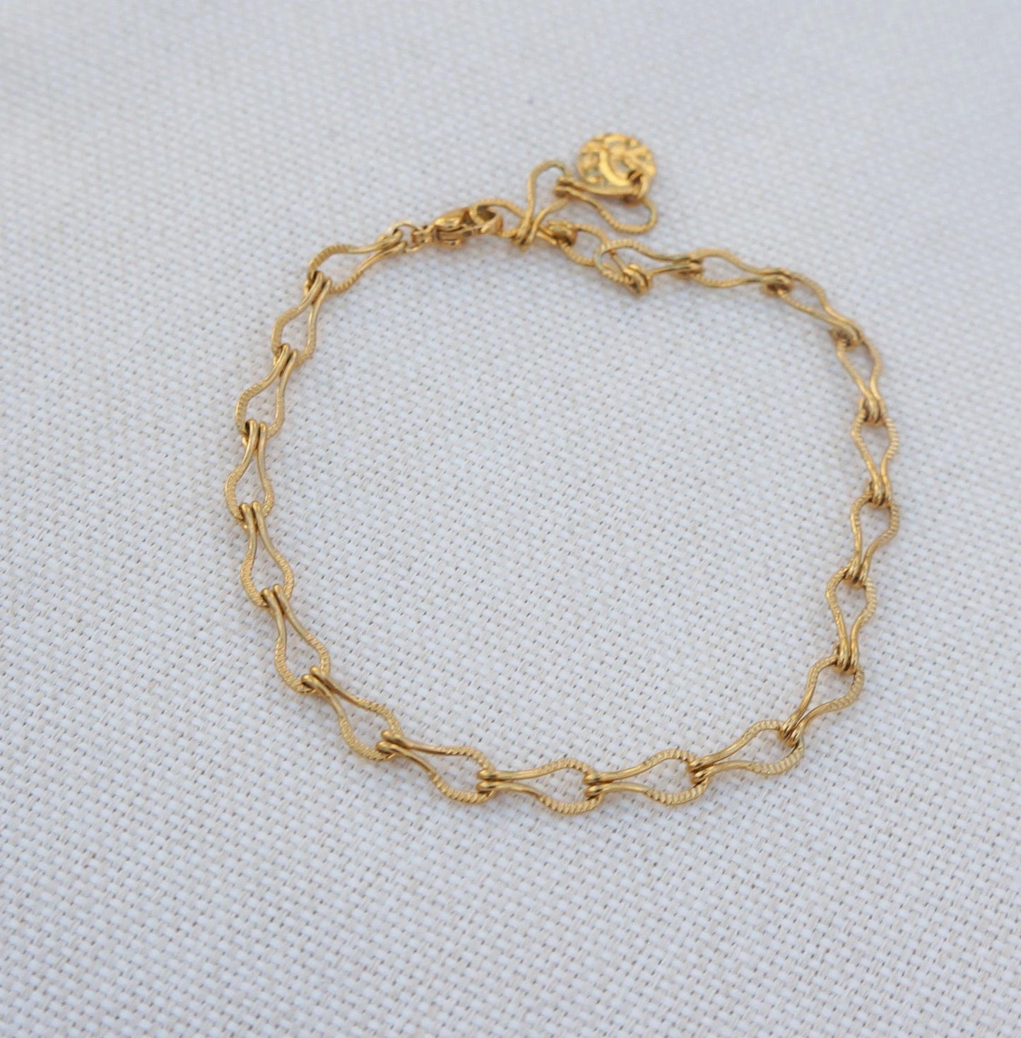 Gold Chain Bracelet, Matte Finish