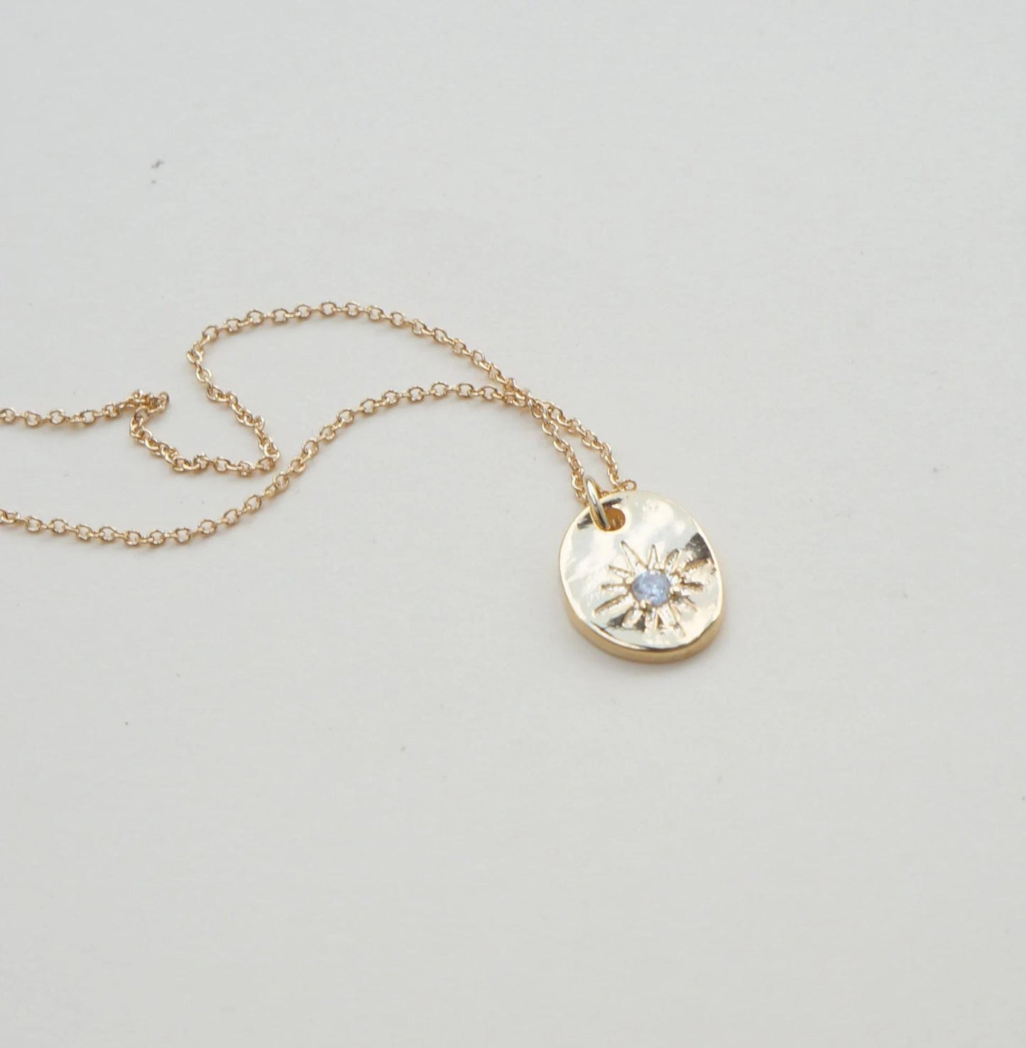 Tiny Sun Necklace Gold Sun Star Necklace Dainty Necklace Starburst CZ Charm Necklace Delicate Minimal Necklace