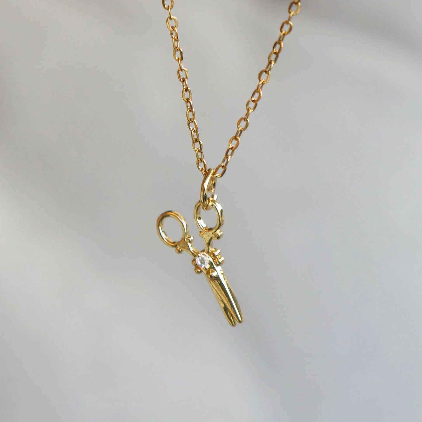 Mini Scissors Charm Necklace