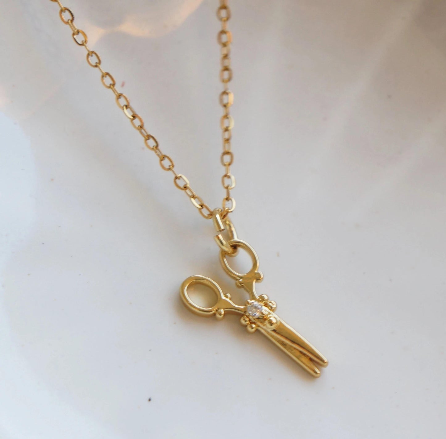 Mini Scissors Charm Necklace