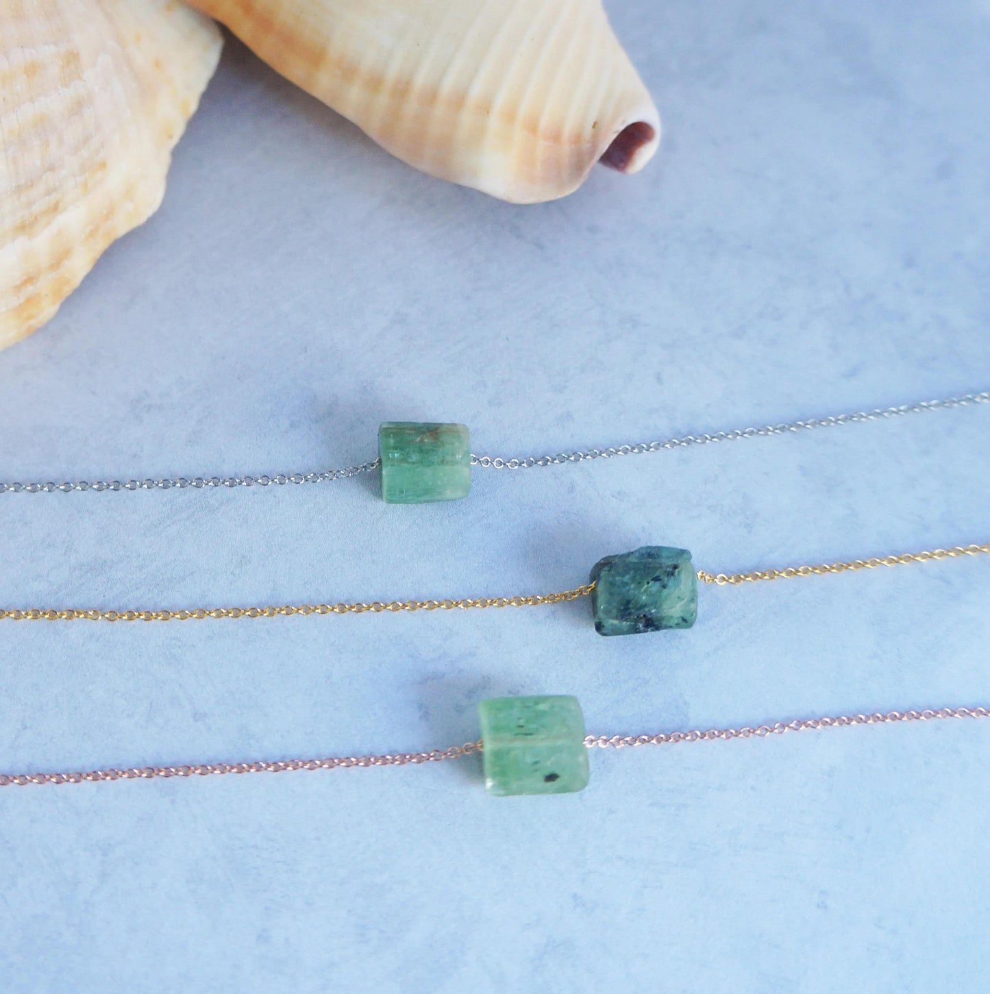 Raw Crystal Necklace Natural Sage Green Kyanite Necklace Rough Stone Layering Necklace Kyanite Stone Pendant Opens Chakras