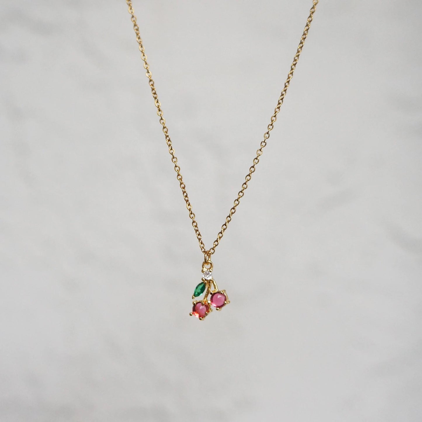 Gold Tiny Necklace Fruit Necklace